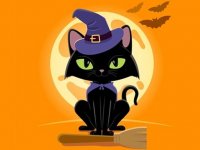 Grumpy Halloween Cats Jigsaw Puzzle Game - Online Puzzle Game